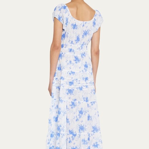 LOVESHACKFANCY Magdaline Puff-Sleeve Cotton Maxi Dress - Picture 3 of 6